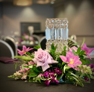 flower arrangement on table
